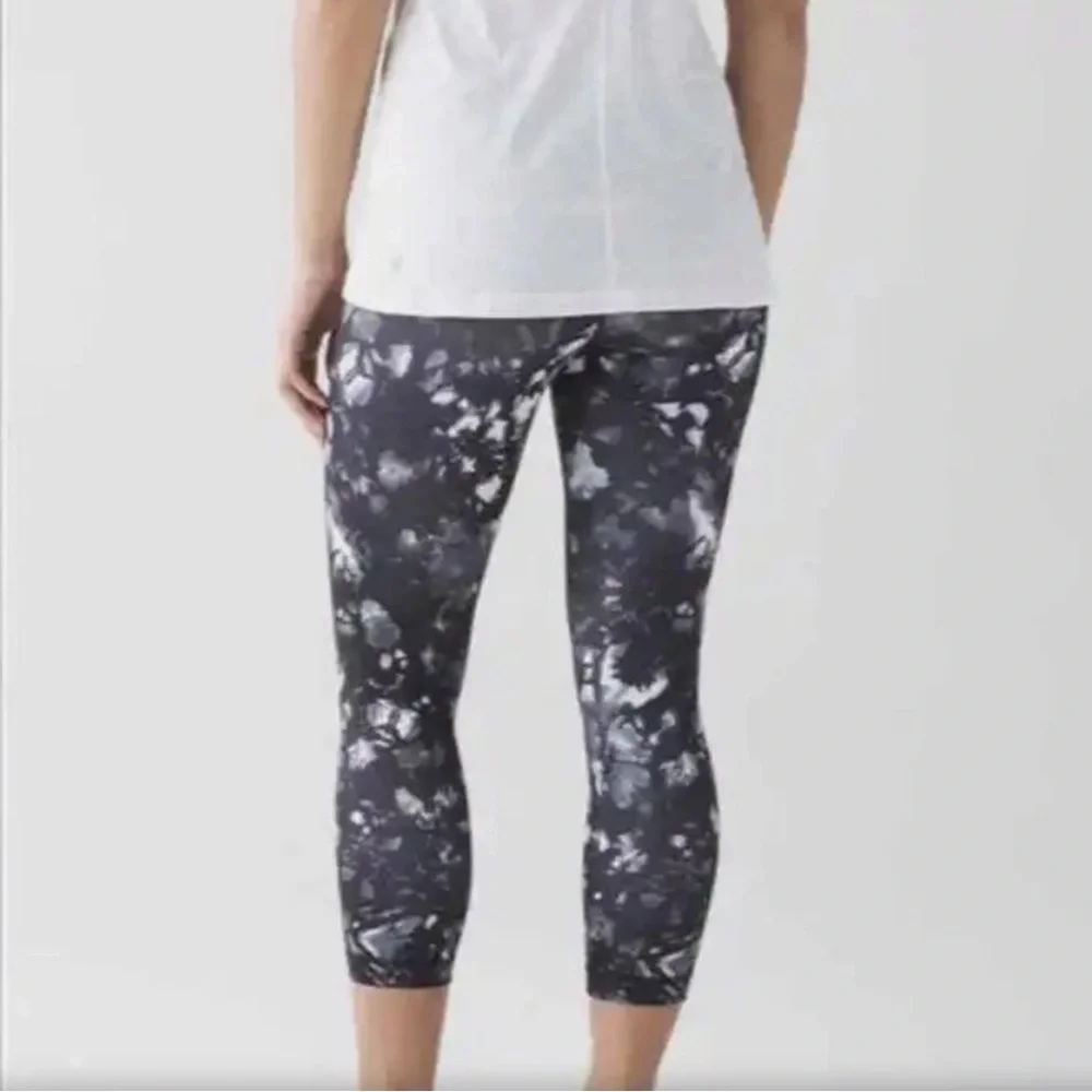 Lululemon Wunder Under Crop Hi-Rise Dusk Tie Dye Leggings Size 4
